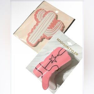 MadisonTyler Pink Boots Clip Set